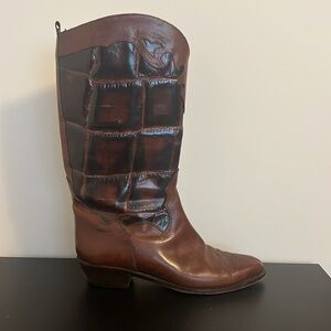 Joan & David Italian Leather Cowboy Boots